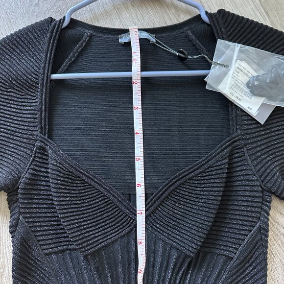 Alexander McQueen Tight Black Short Sleeve Dress Size S (BRNAD NEW W/ TAG) - Picture 8 of 10